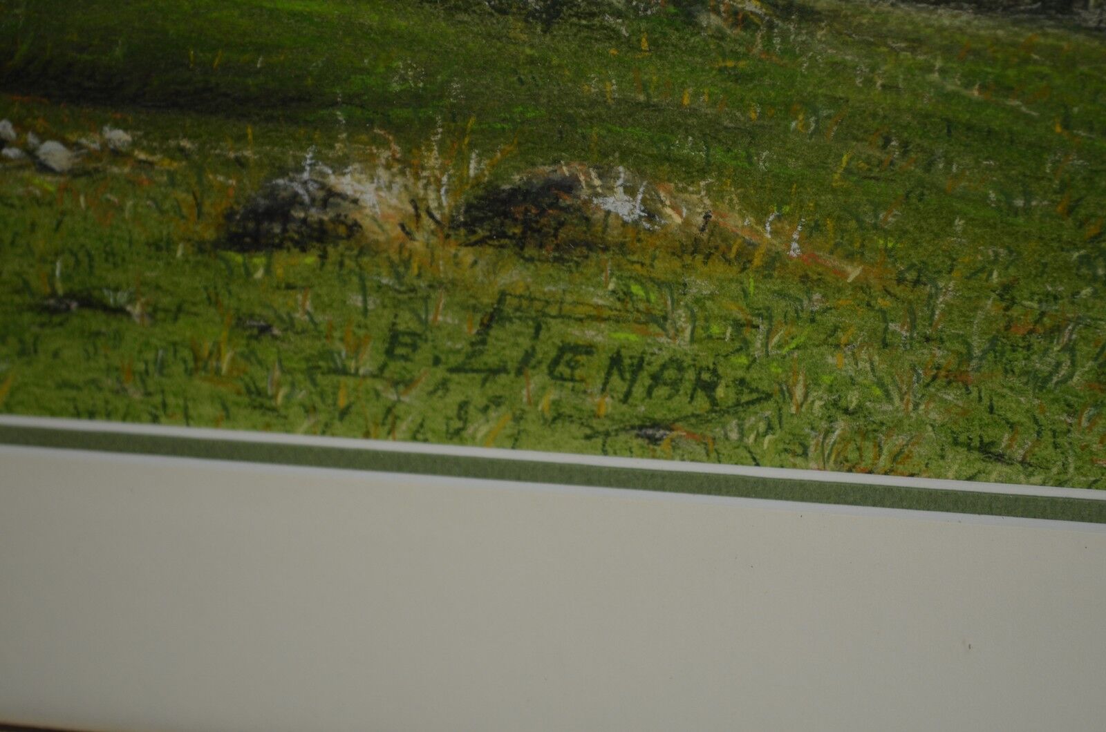 Eliane lienard (xxth century) pastel "landscape of rantechaux in the doubs" signed lower right