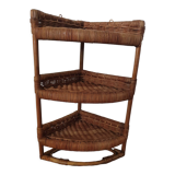 Wicker corner shelf 70s