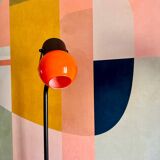 Vintage orange opaline design floor lamp