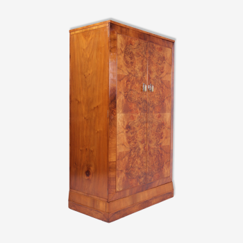 Art Deco Wardrobe in Burr Walnut