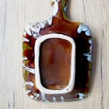 Vintage Ceramic Trinket Dish, Studio Pottery Vallauris Style, Red Grey Blue