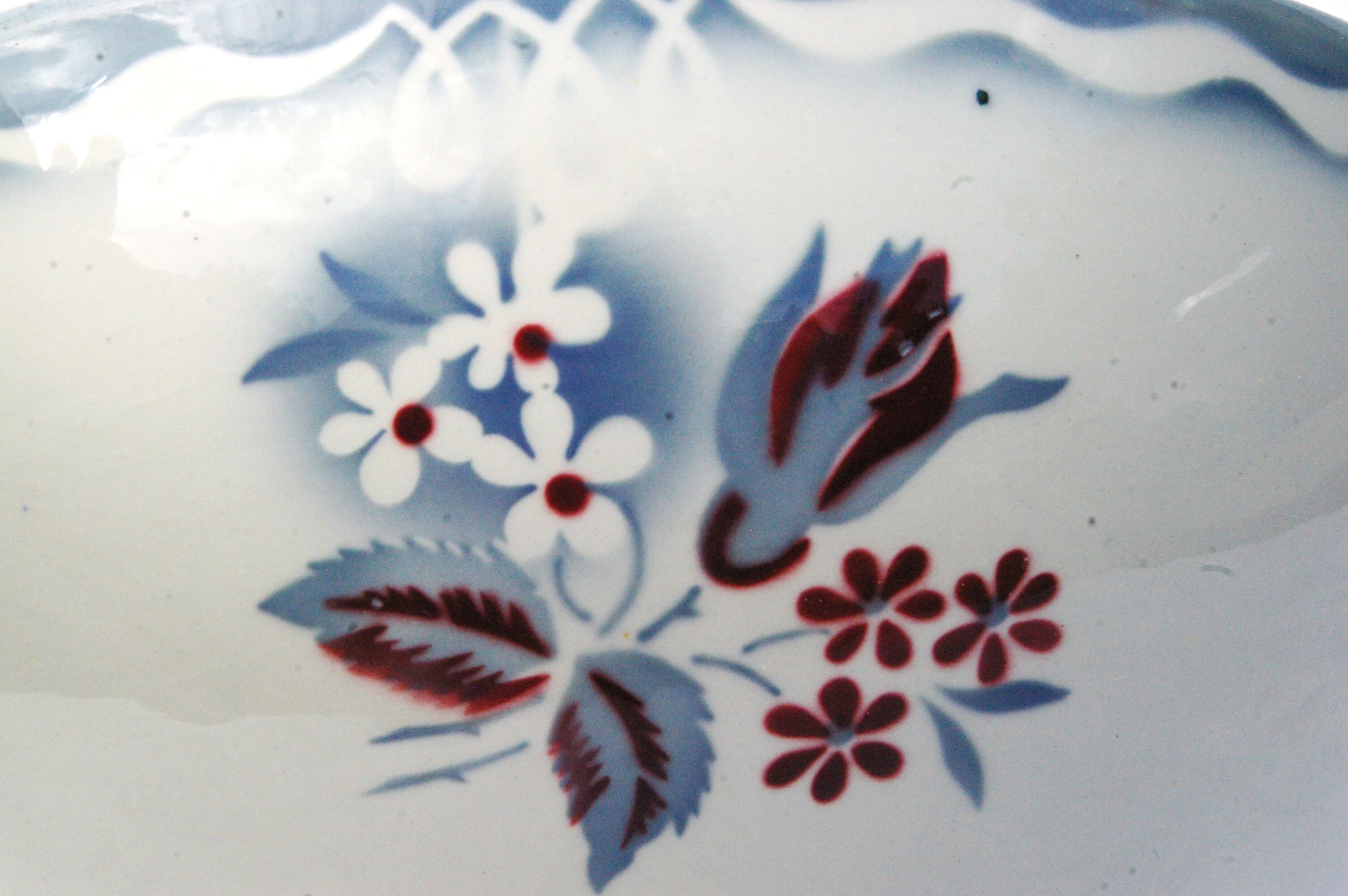 Vintage salad bowl in earthenware from Digoin Sarreguemines model Olga