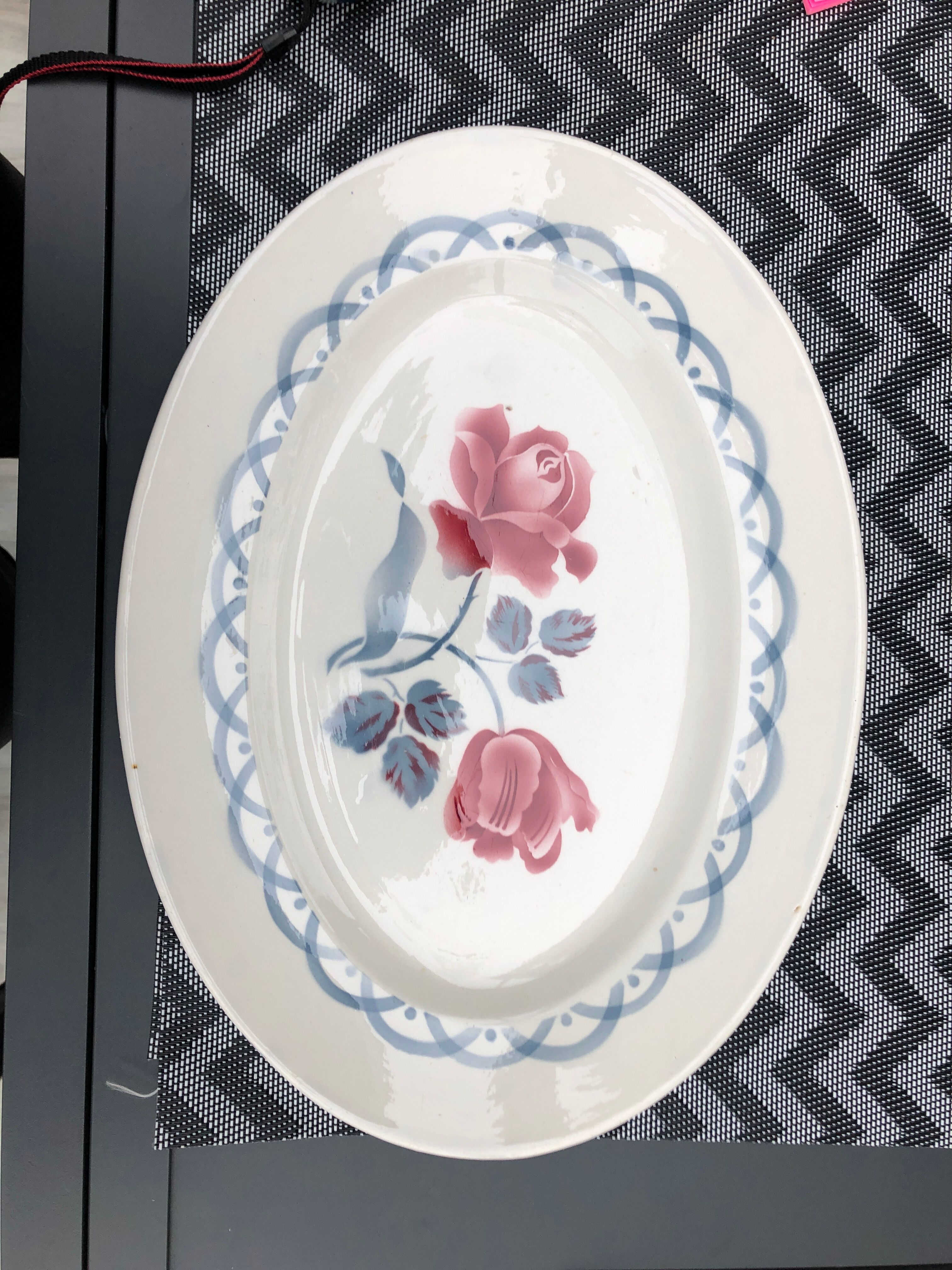 Oval dish sarreguemines digoin cannes