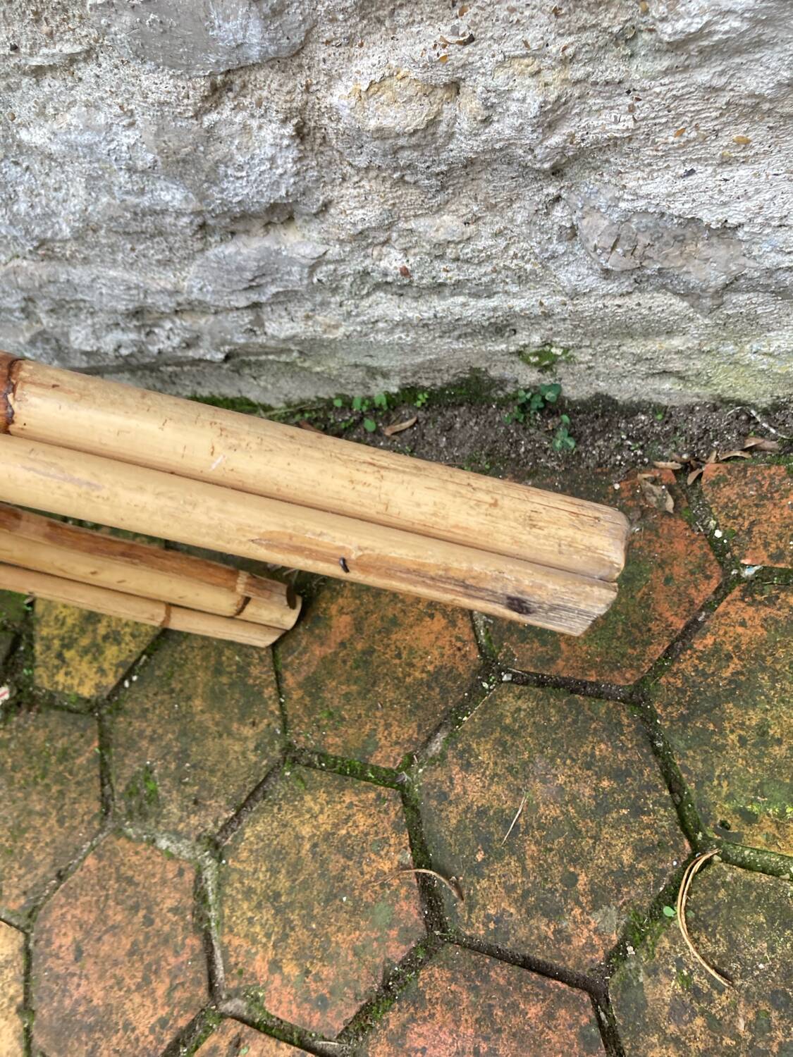 Lot de 10 chaises en rotin vintage