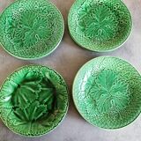 Set of 2 dessert plates, or salins slurry cheese, green,