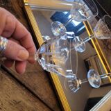 Set of 4 cut glass goblets – France 50s