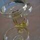 Large blown glass chandelier with bubbles