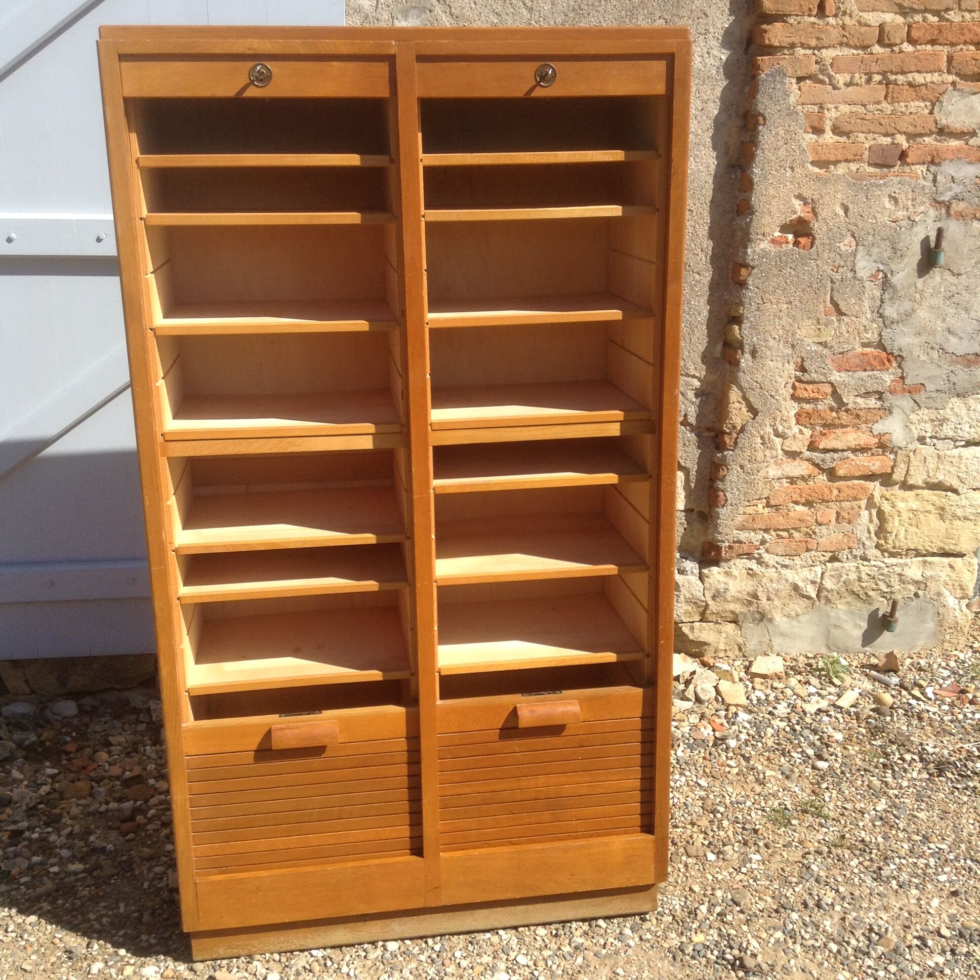 Filing cabinet in light oak