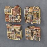 Set of 4 Vibrant Sculptures by Guy Deltour – Contemporary Belgian Art, 2000