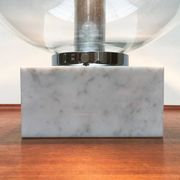 Mid-century glass and marble table lamp 3480 by Erco, 1960s.