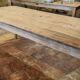 Solid oak farmhouse table "brut" 247x89, top "chocolate oak"