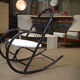Rocking chair in black lacquered metal 1970