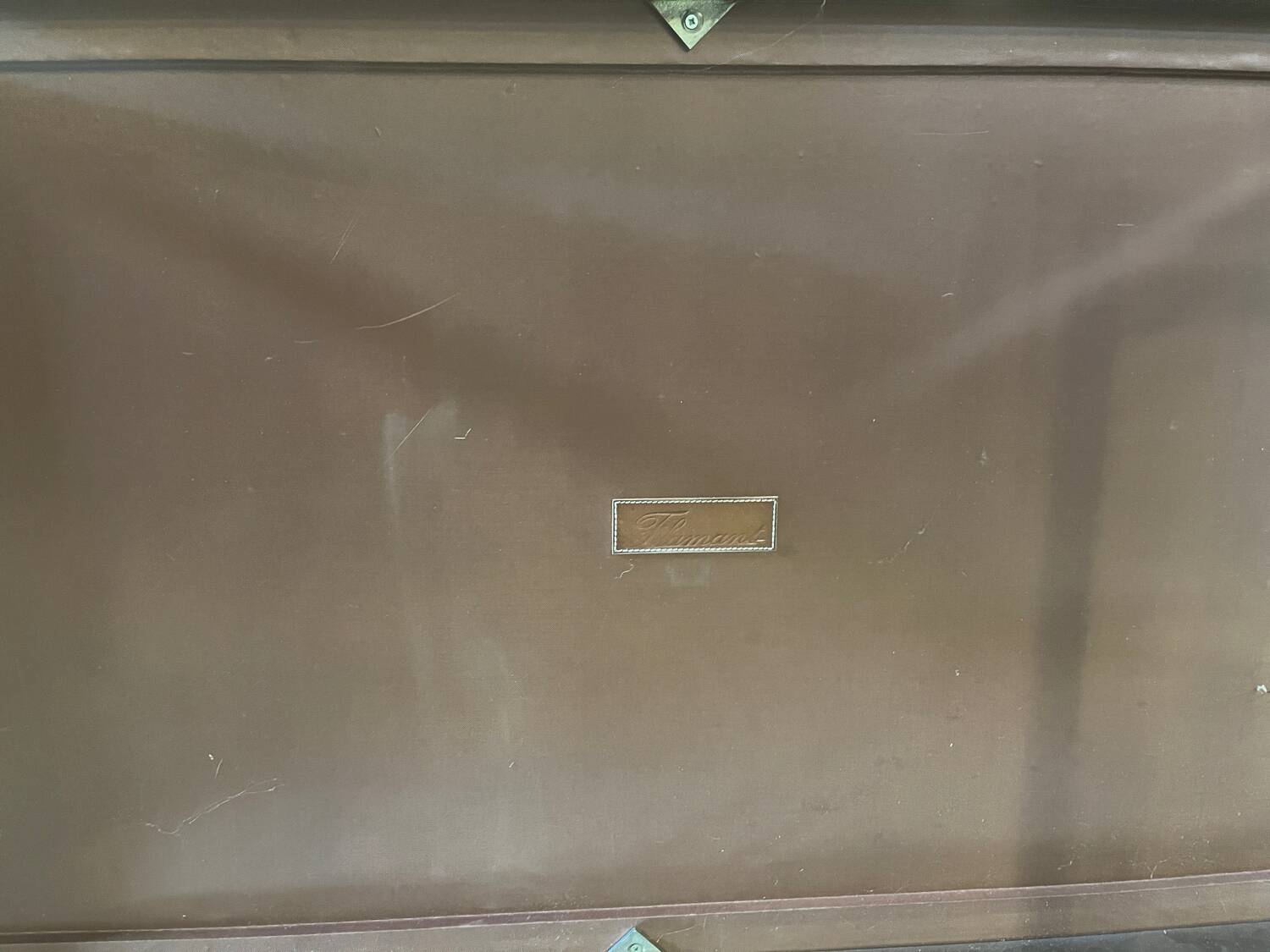 Leather and chrome coffee table, 1970s