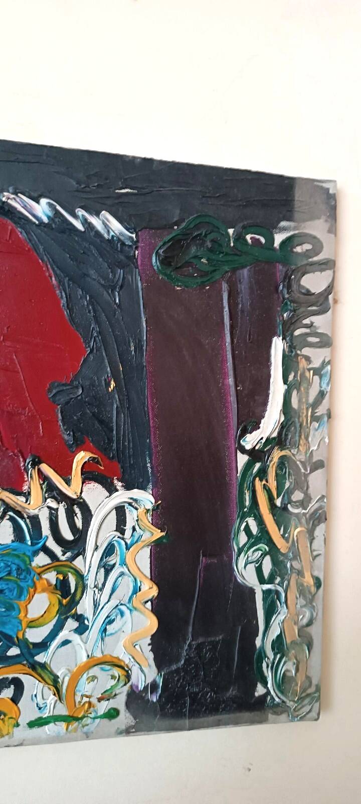 Abstract oil painting on canvas