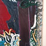 Abstract oil painting on canvas