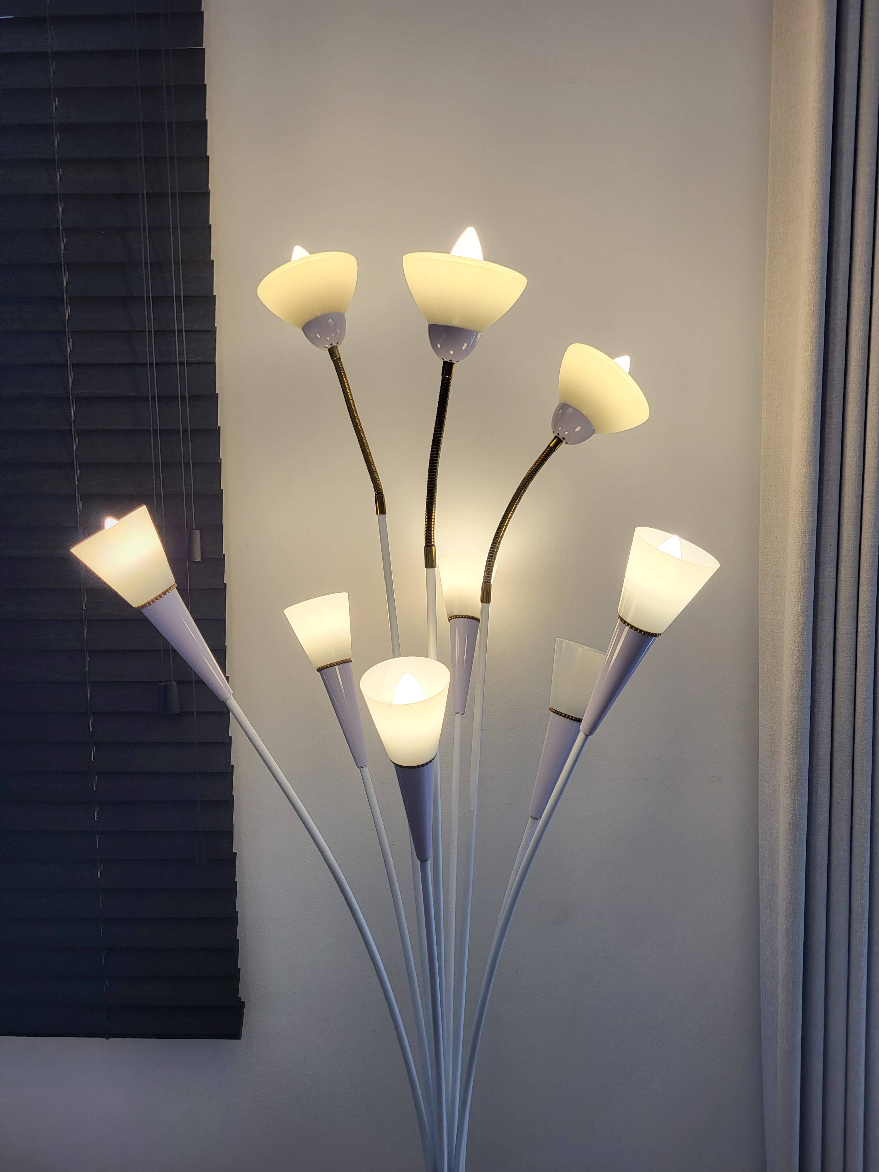 Vintage Spriet vloerlamp met 9 Lichtpunten 1950-1960