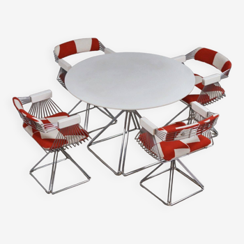 Ensemble table à manger et chaises pivotantes Rudi Verelst pour Novalux