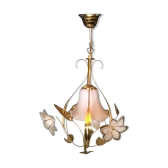 Murano romantic luster flowers, leaves and wheat epis 70s