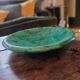 Ceramic bowl with malachite green glaze. 1950s. Ceramic bowl with green glaze.