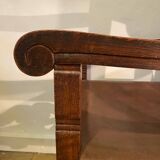 2 fauteuils colonials cuir et noyer