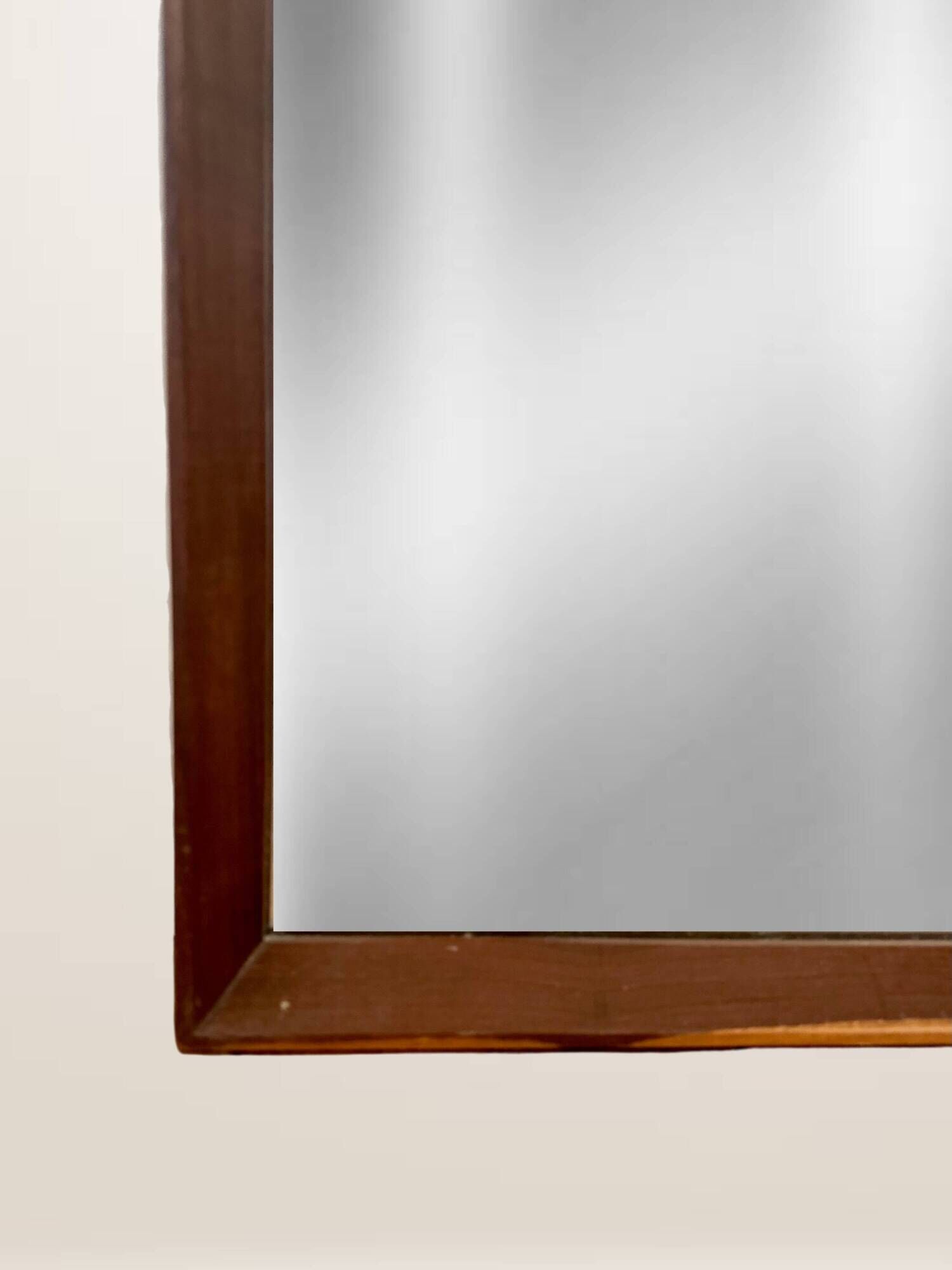 Scandinavian teak mirror — 123 x 32 cm