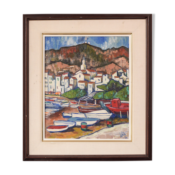 Village de pêcheurs avec bateaux