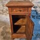 Antique French oak bedside table, early 20th century.