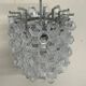Hexagonal glass Cascade chandelier attributed to Av Mazzega, 1970s.