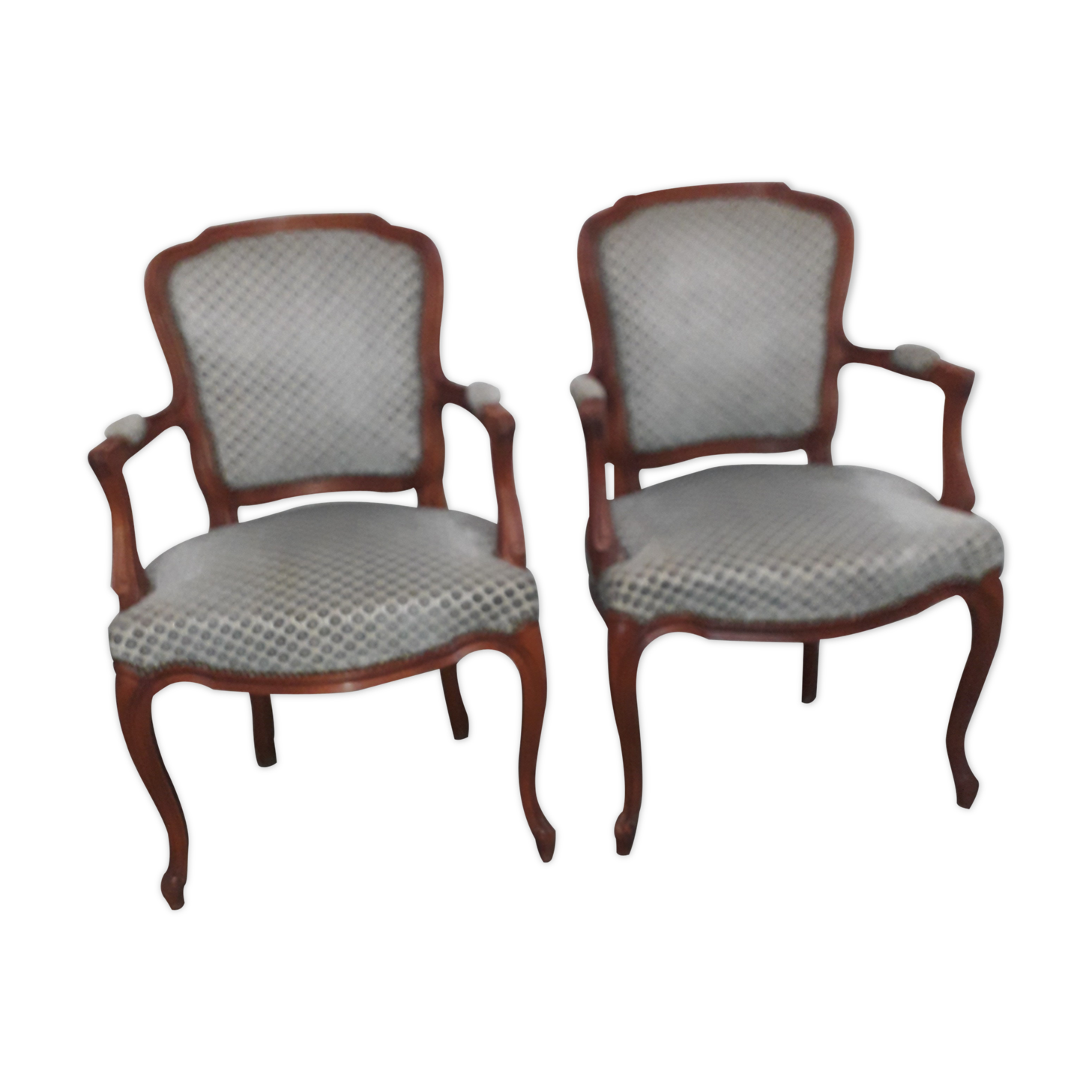 Louis XV-style armchair pair