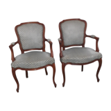 Louis XV-style armchair pair