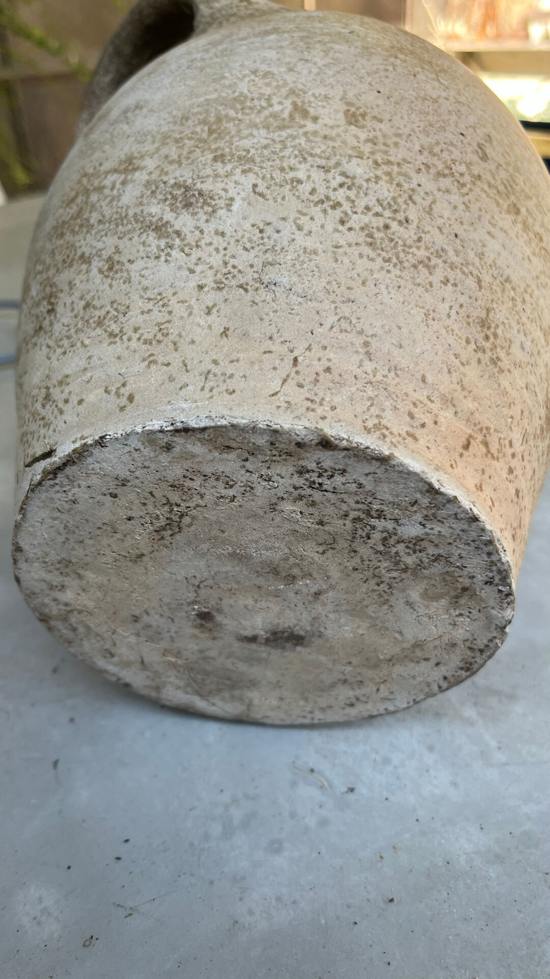 Pied de lampe cruche en grès