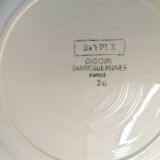 10 flat plates in Earthenware Digoin Bayeux Model, mountain chalet / naïve