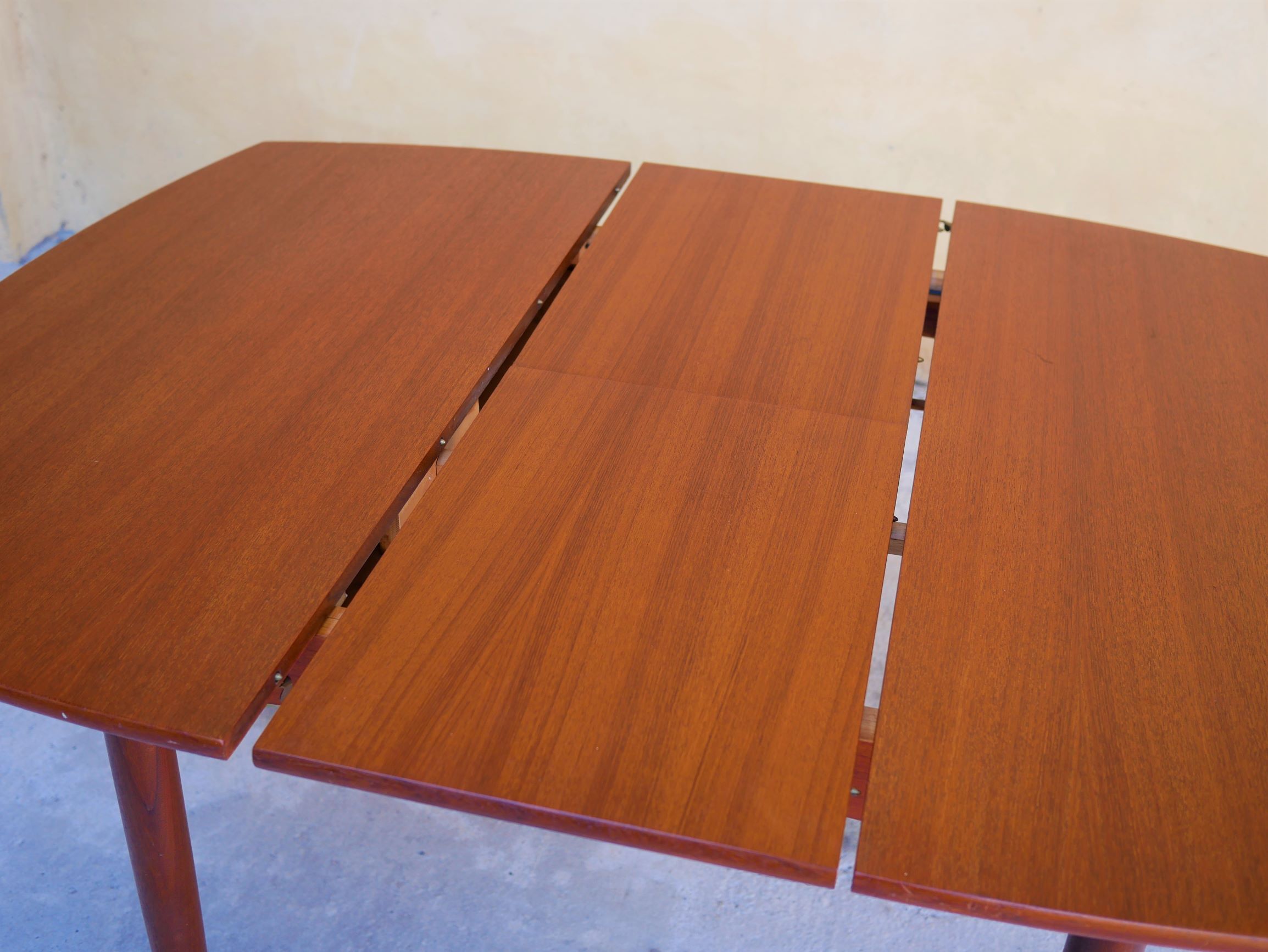 Scandinavian dining table extendable teak by Henry Walter Klein