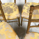Series of four chairs Napoleon III, gilded wood