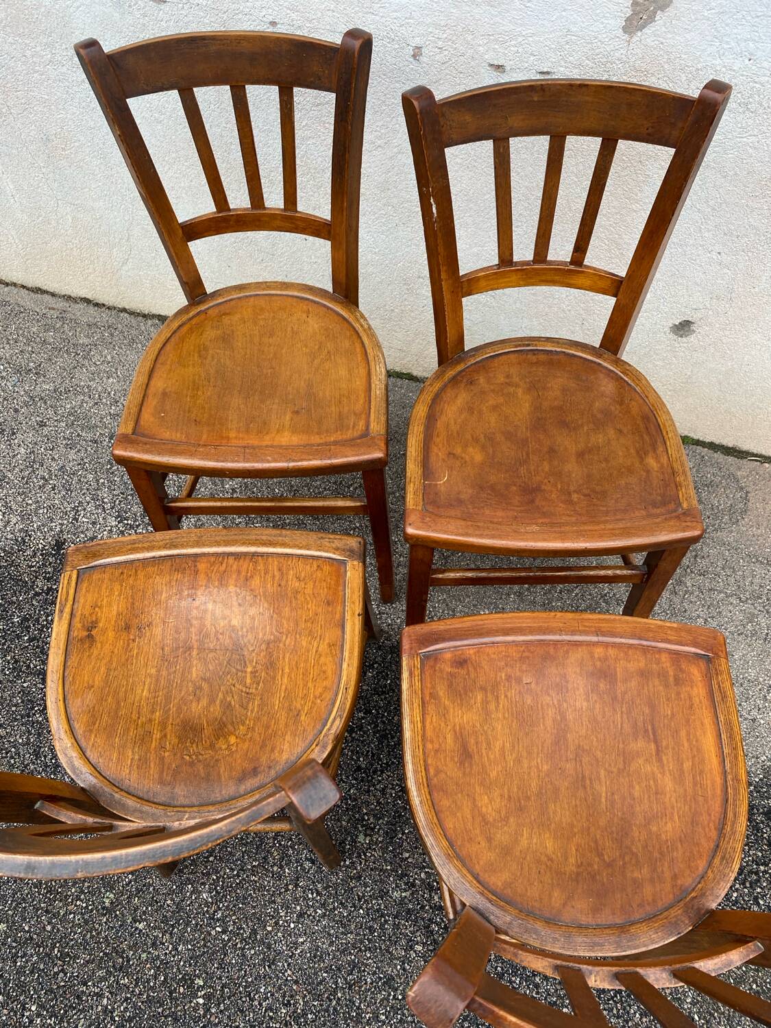 Set de 4 chaises bistrot rustiques