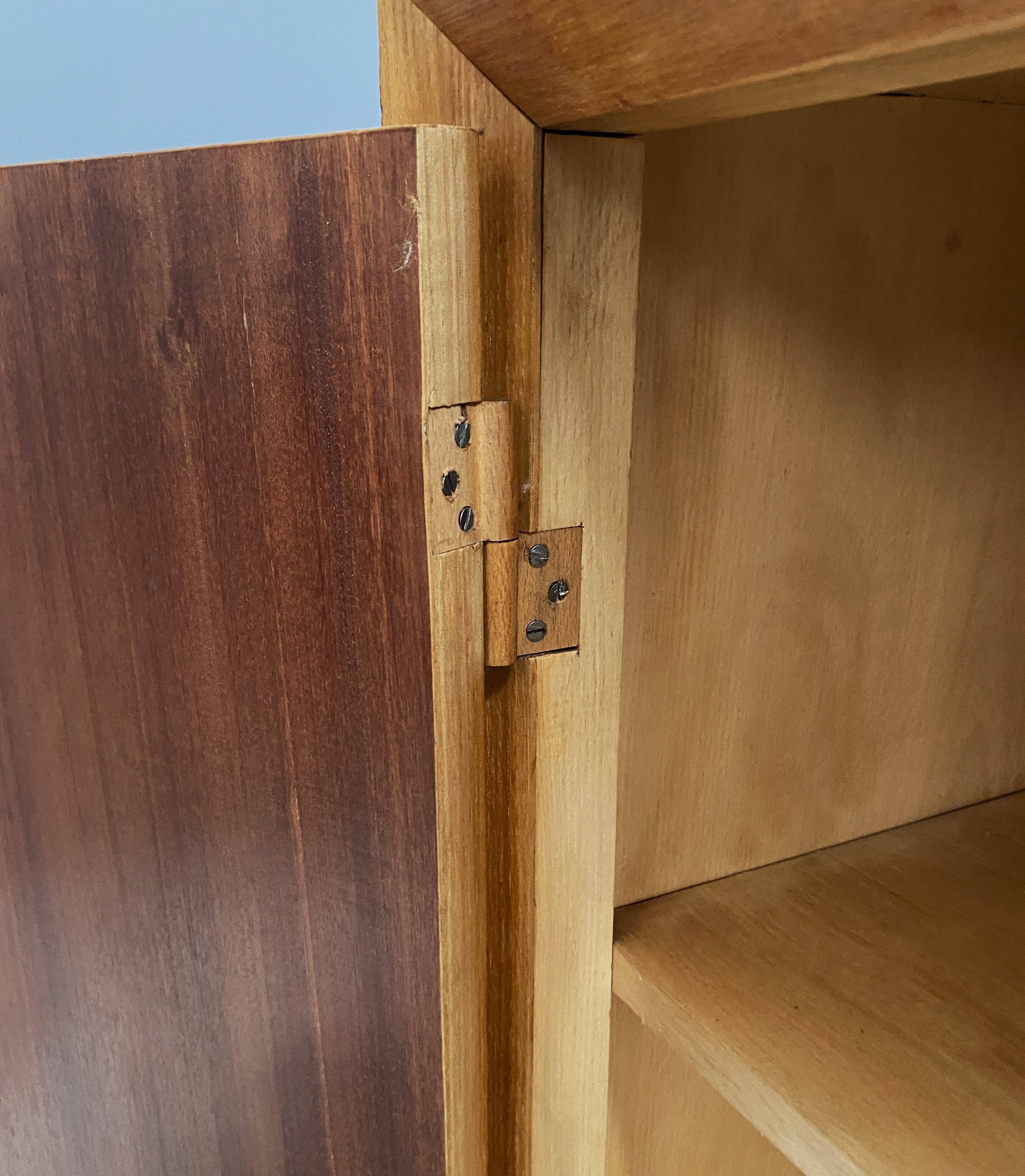 wood sideboard 2doors and drawers inside 1970s