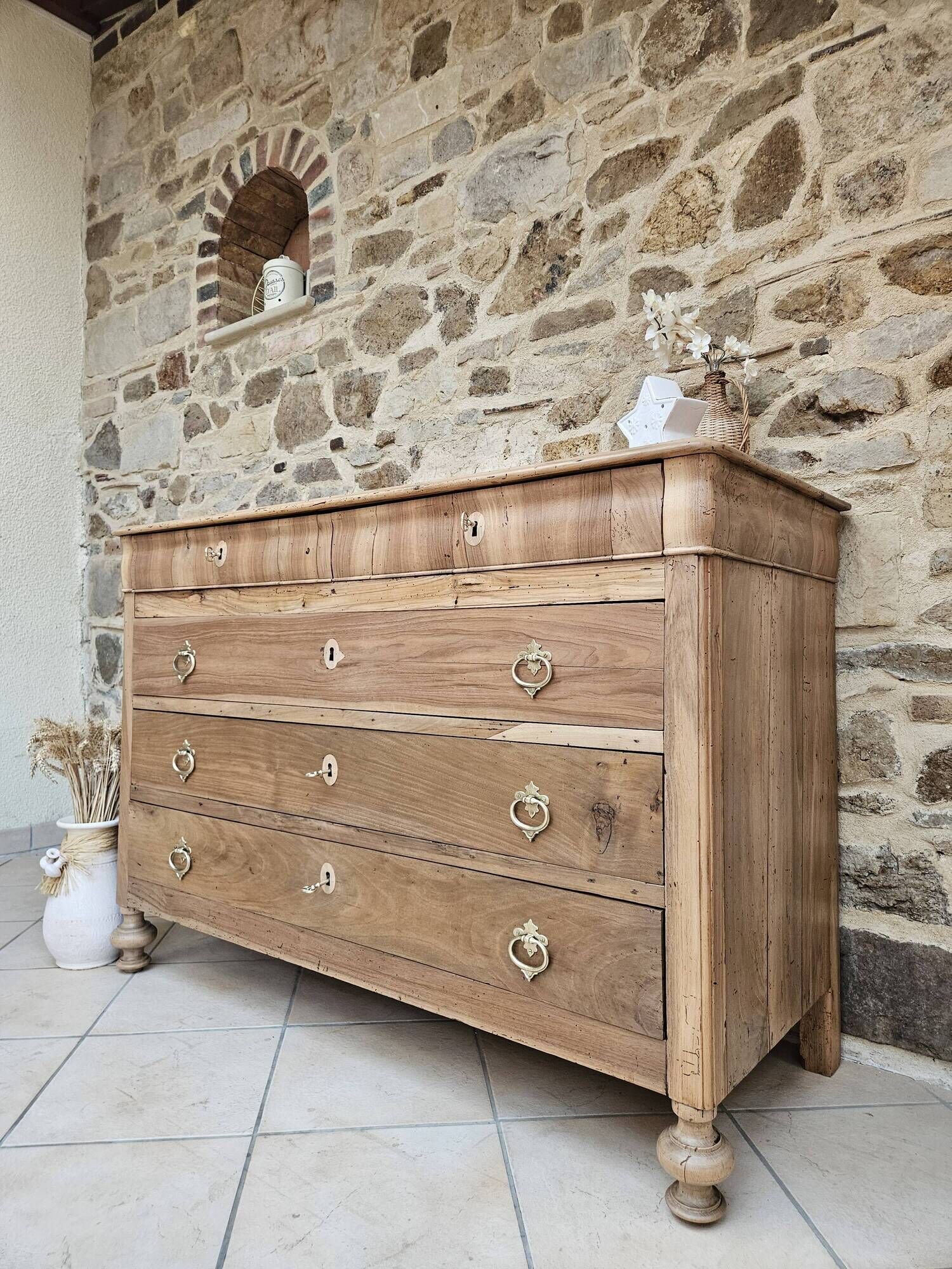 Antique walnut chest of drawers