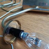 Brass wall lamp and pineapple glass