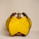Yellow woven lamp to install