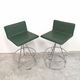 Pair of Dania bar stools in leather by Salvati & Tresoldi for Saporiti.