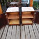 Pair of Vintage 1940 bedside tables with marble.