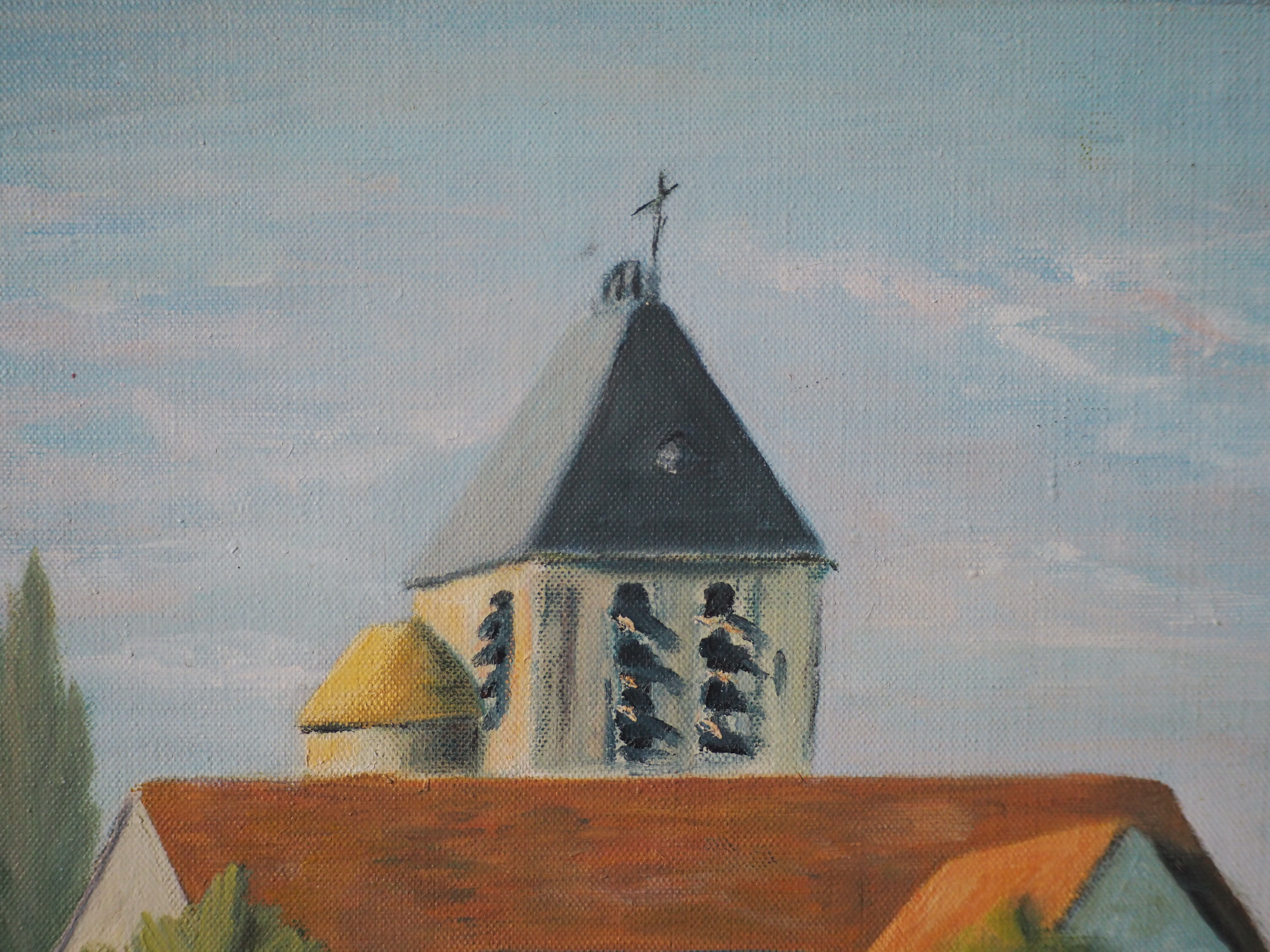 Oil on landscape canvas