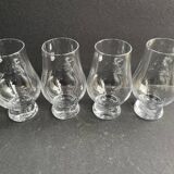 4 verres à whisky cristal estampillé « The Glencairn Glass »