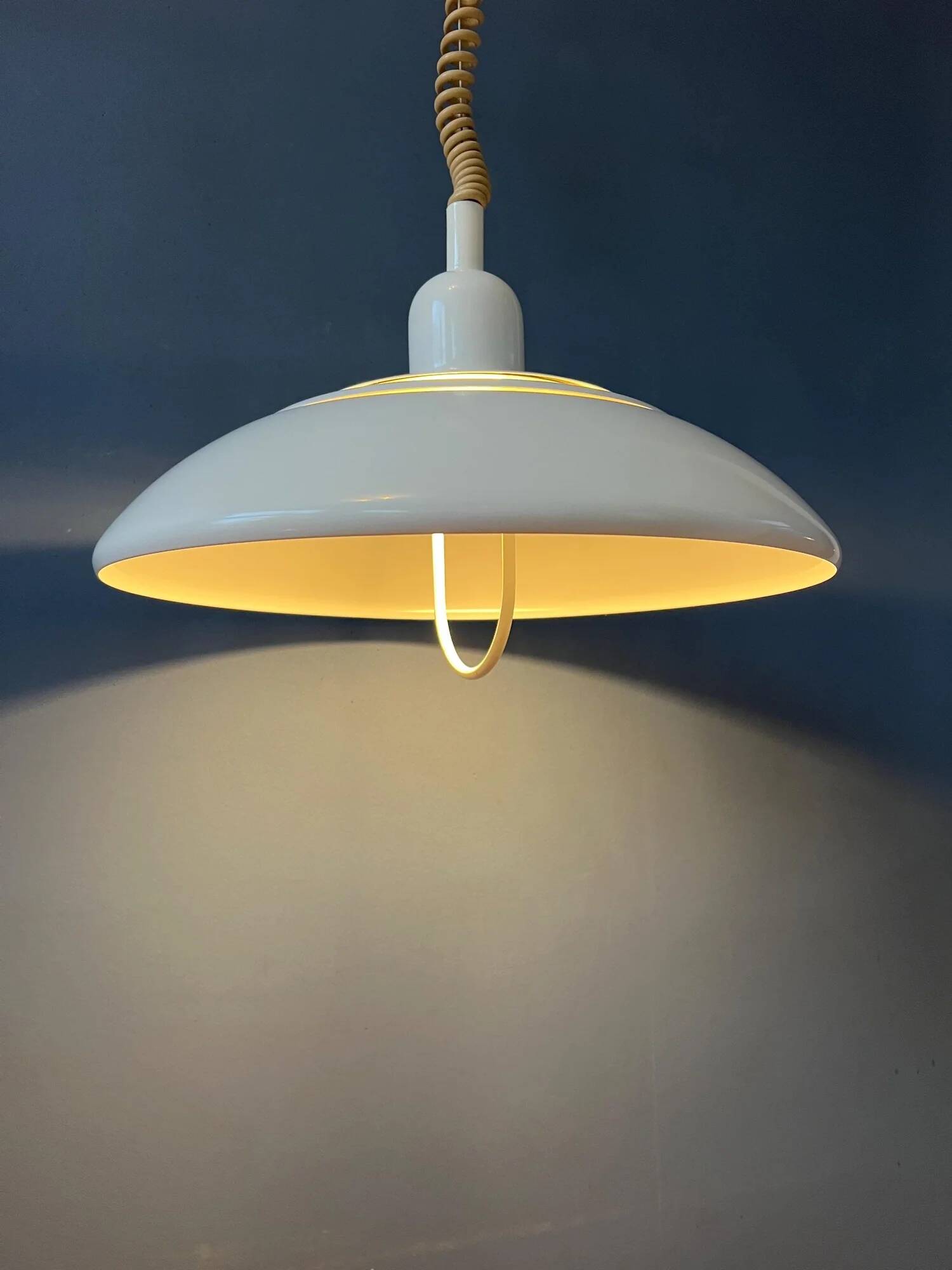 Vintage mid-century beige Dijkstra pendant lamp
