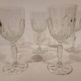 4 old crystal glasses