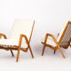 Midcentury Boucle Armchairs by Jan Vanek for ULUV, 1960s, Set of Two