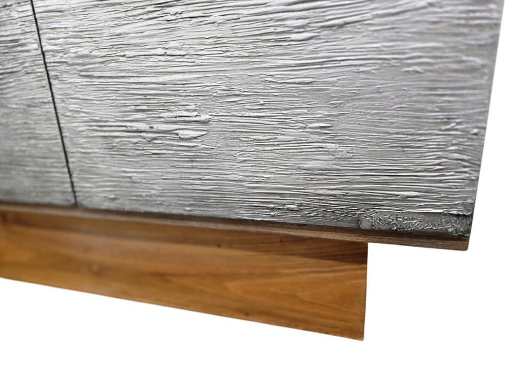 Vintage brutalist wooden sideboard / chest of drawers / buffet