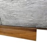 Vintage brutalist wooden sideboard / chest of drawers / buffet