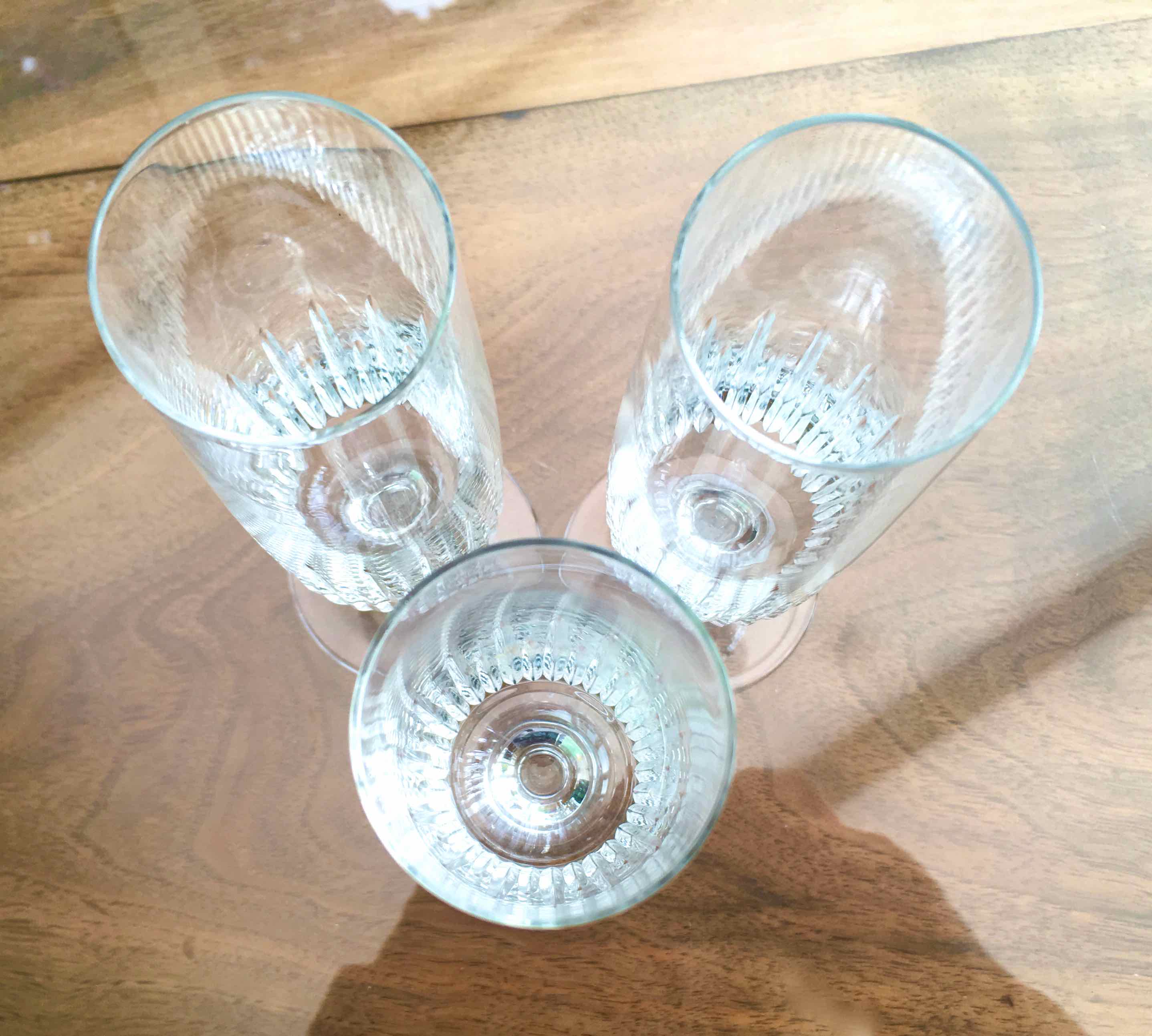 Set de 6 flûtes à champagne cristal taillé