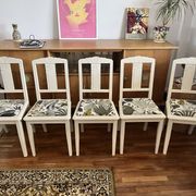 5 relooked antique chairs